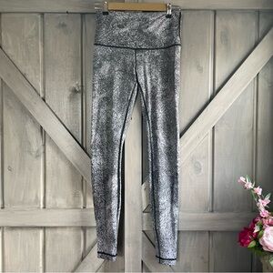 lululemon athletica Metallic Silver High-Rise Leggings